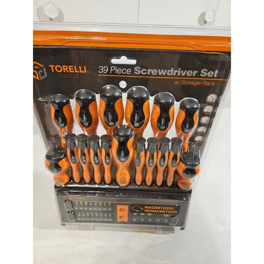 Torelli‎ Tools Screwdriver Set 39 Piece w/Storage Rack & Magnetizer/Demagnetizer